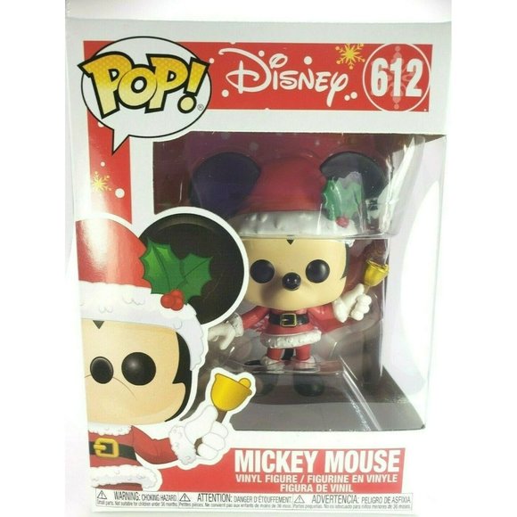 Funko 612 Santa MICKEY MOUSE Ringing Christmas Bell Disney   2019 NEW Unopened - Picture 2 of 11